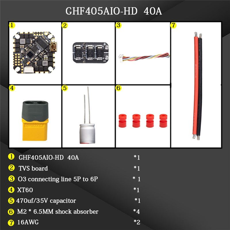 ABTI-GHF405AIO-HD 40A AIO Flig - Fpv Drone Esc 评论和价格